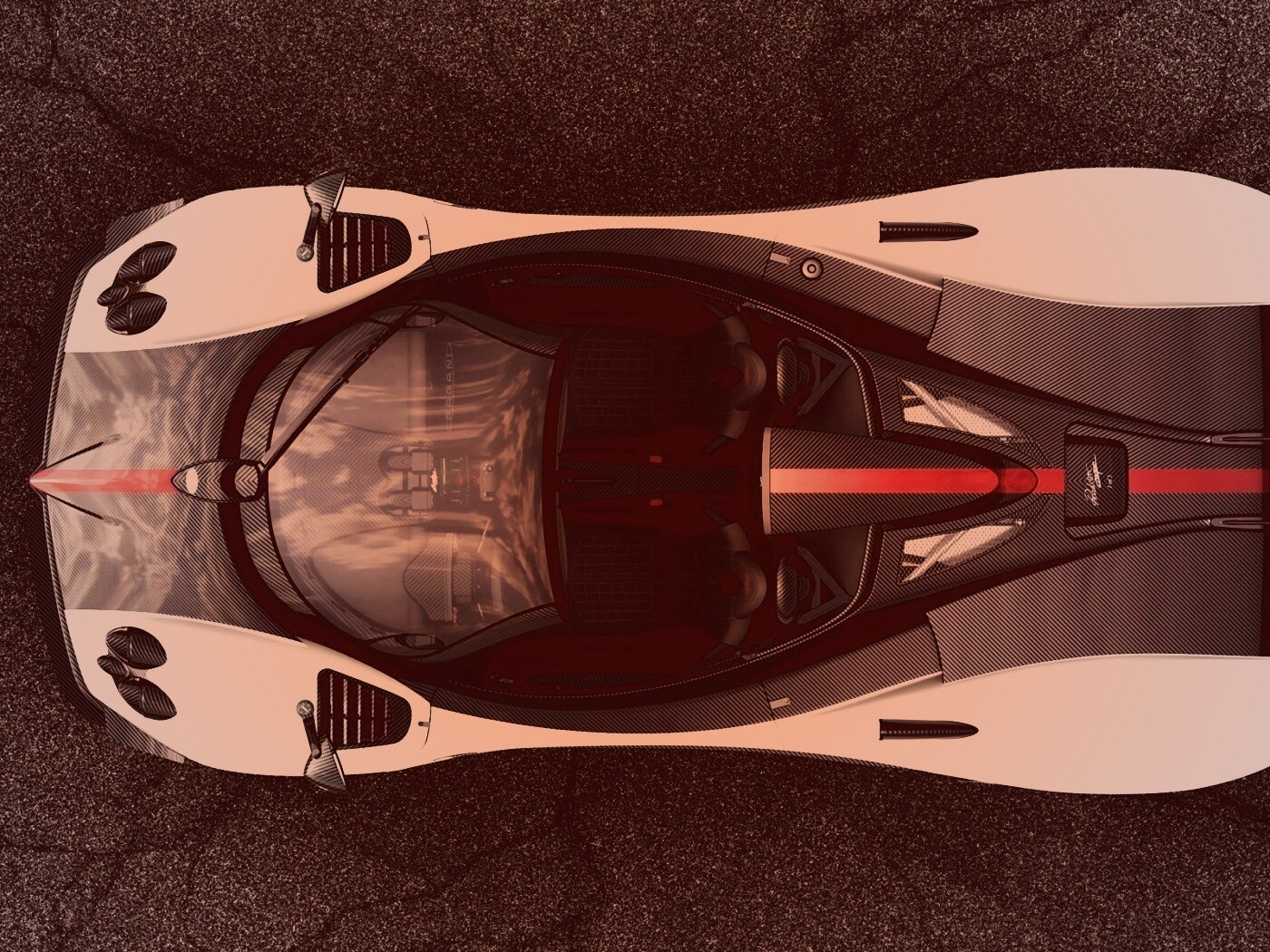 Пагани Зонда вид сверху обои