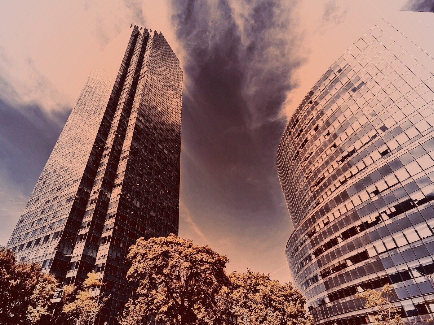 Осязательный Нью-Йорк с большими домами обои