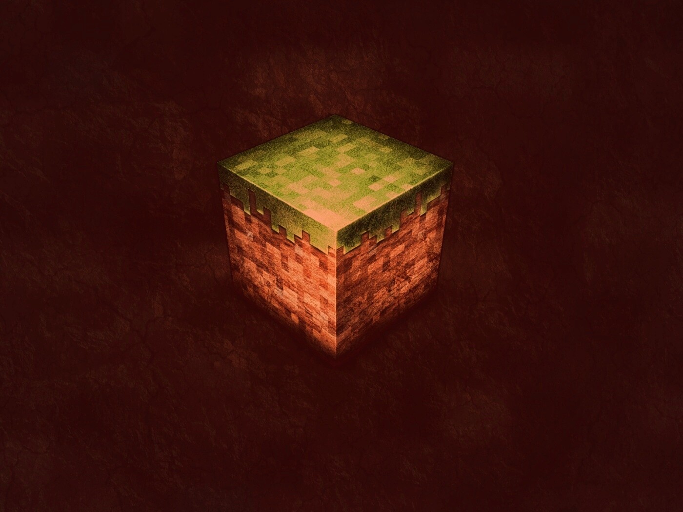 Травяной куб обои