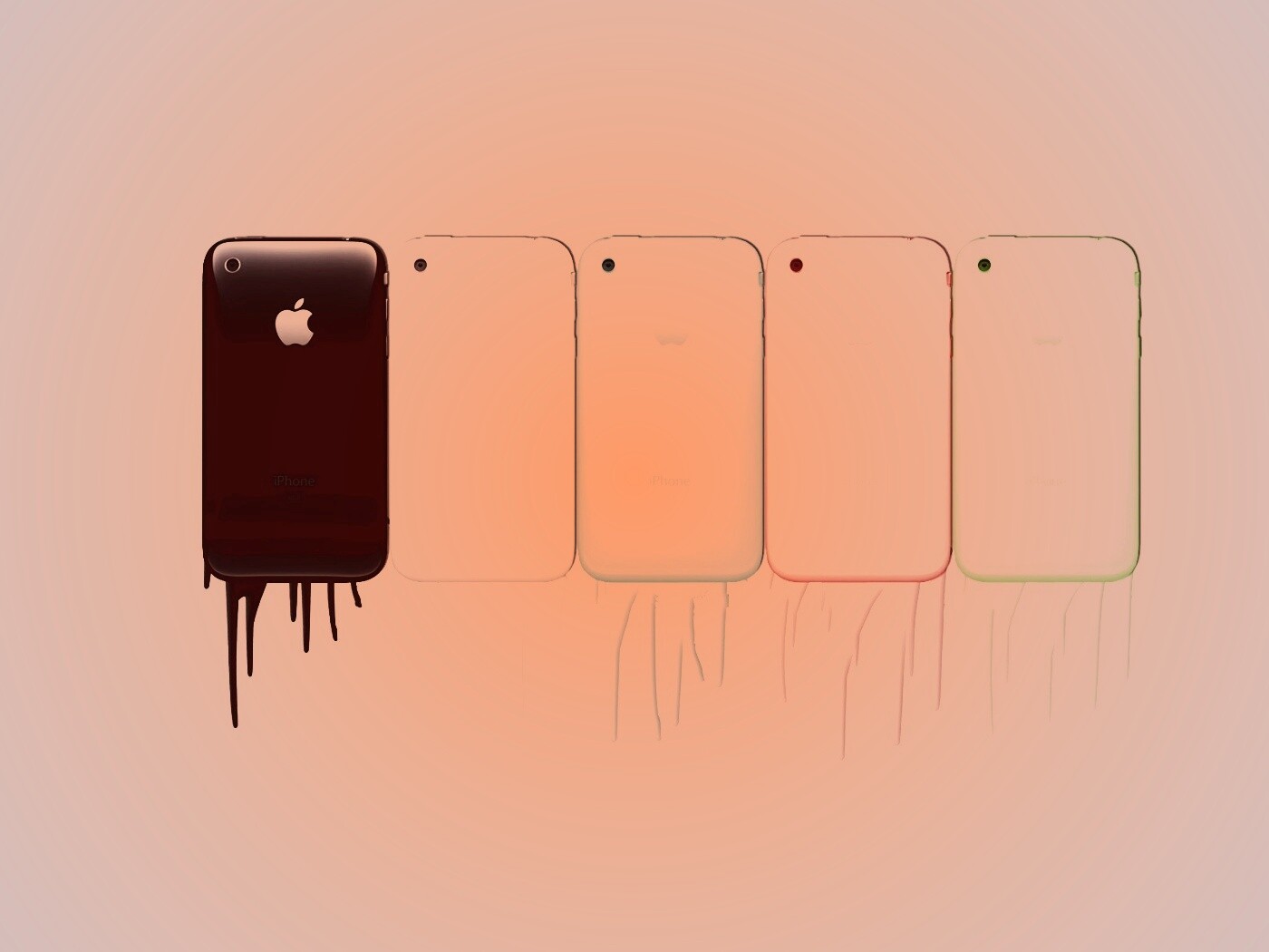 iPhone в разных цветах обои