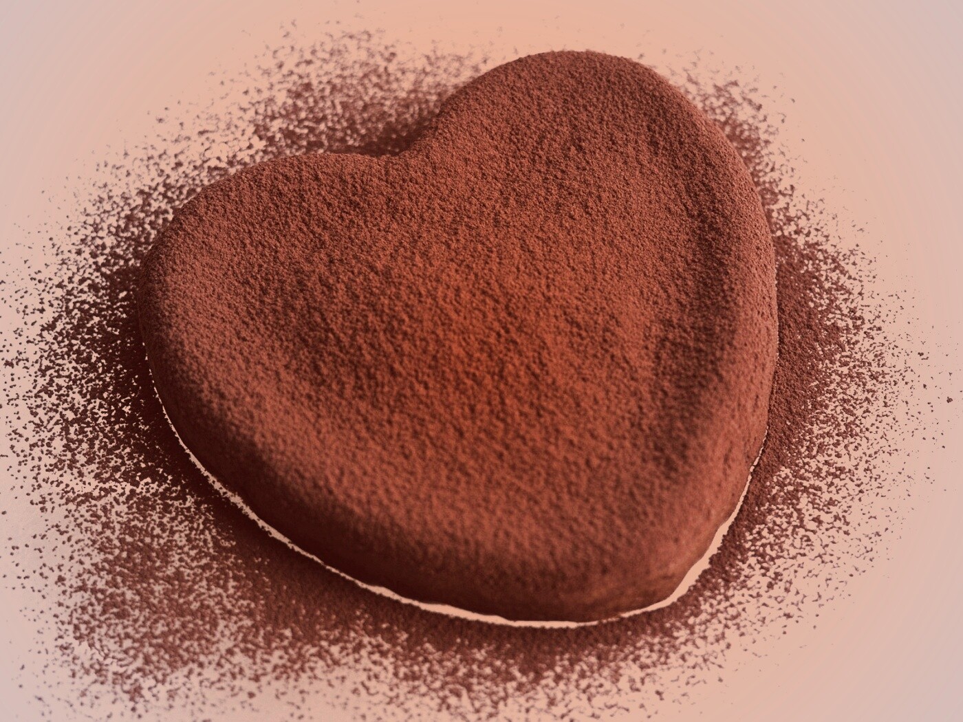 Шоколадное сердце обои