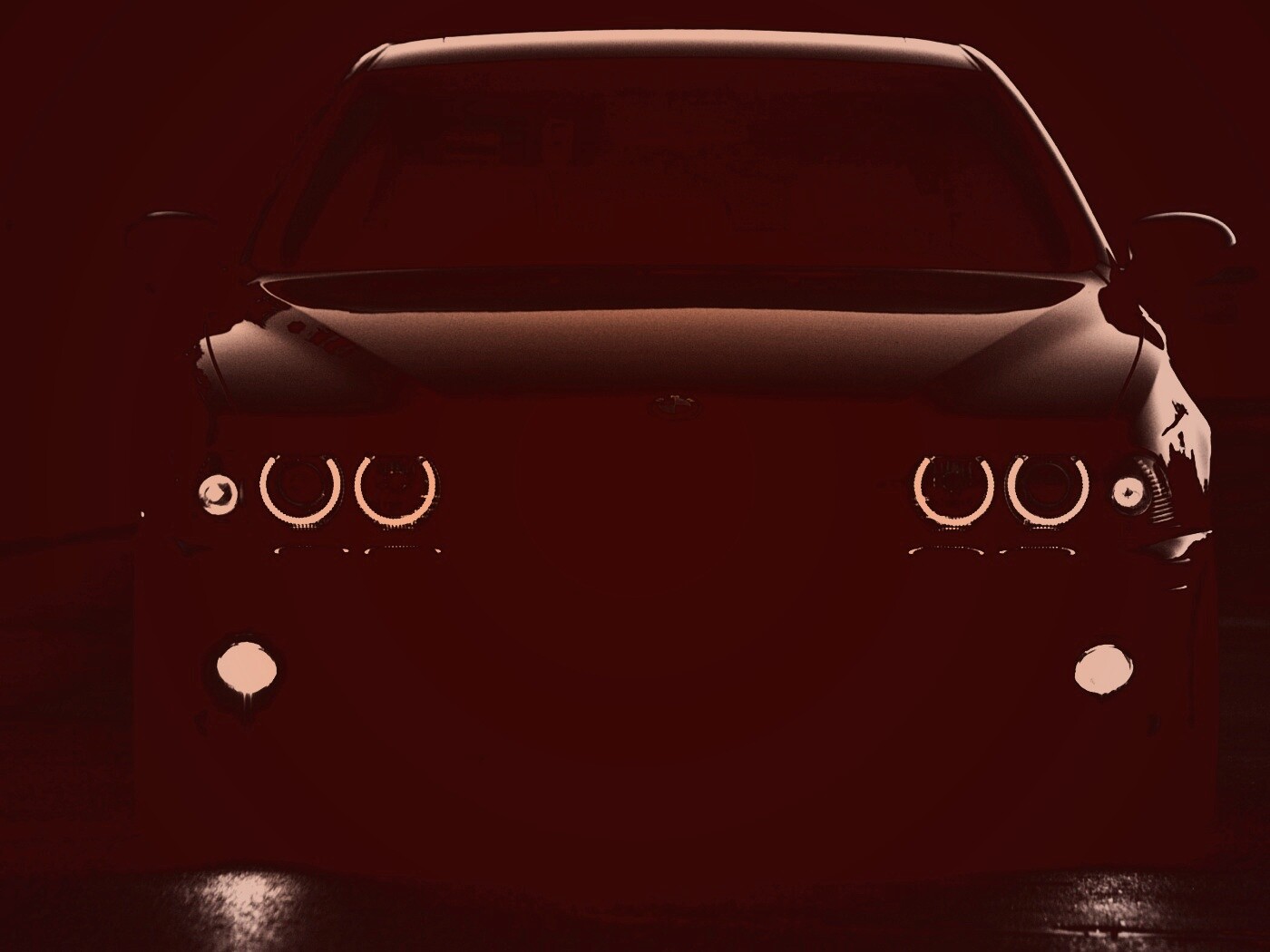 Чёрный BMW обои