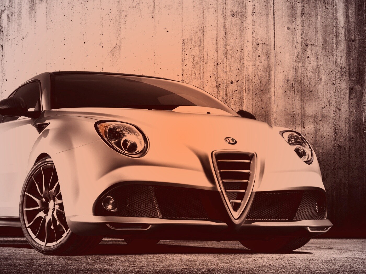 Alfa-Romeo вид спереди обои