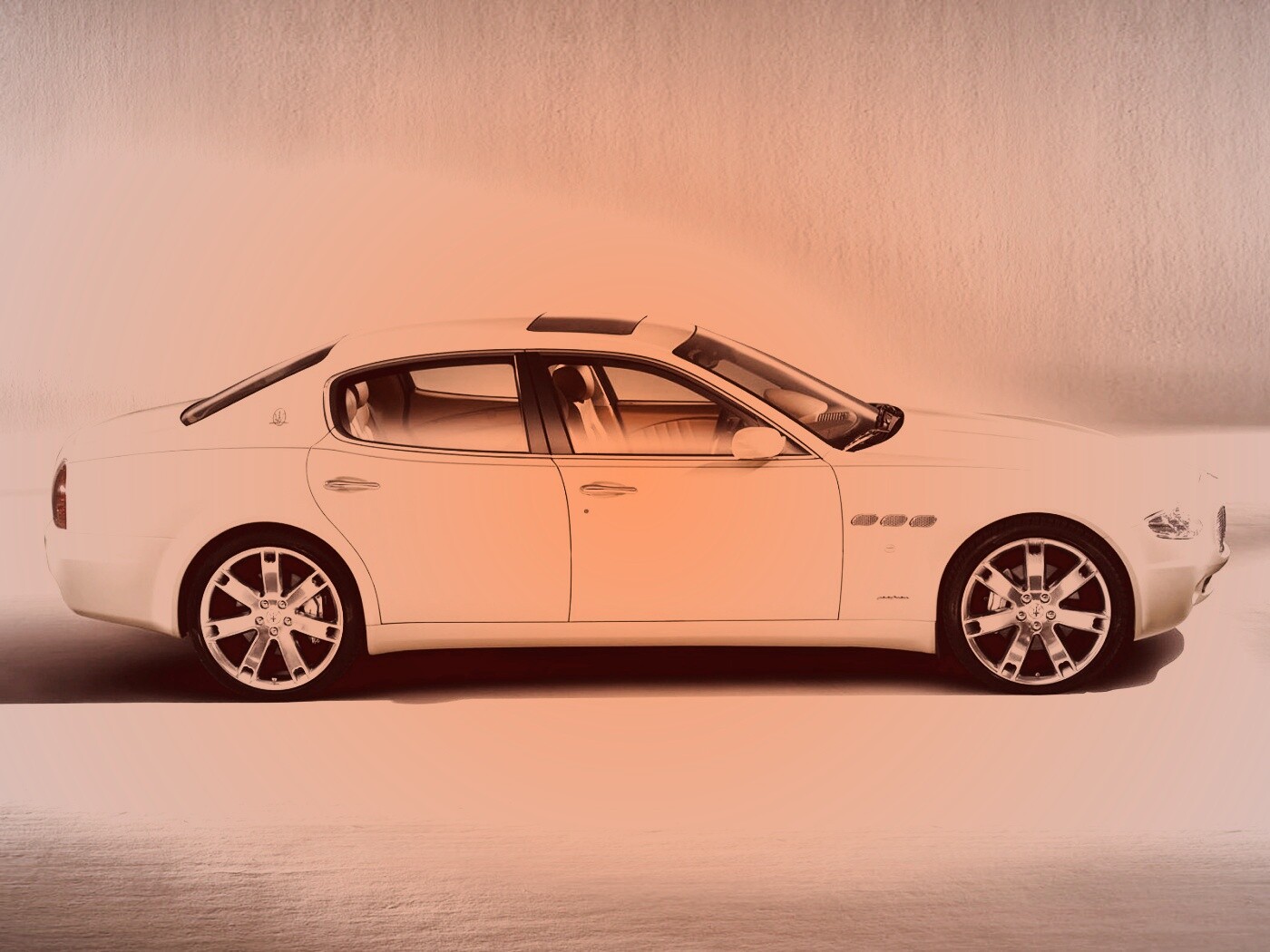 Maserati Quattroporte сбоку обои