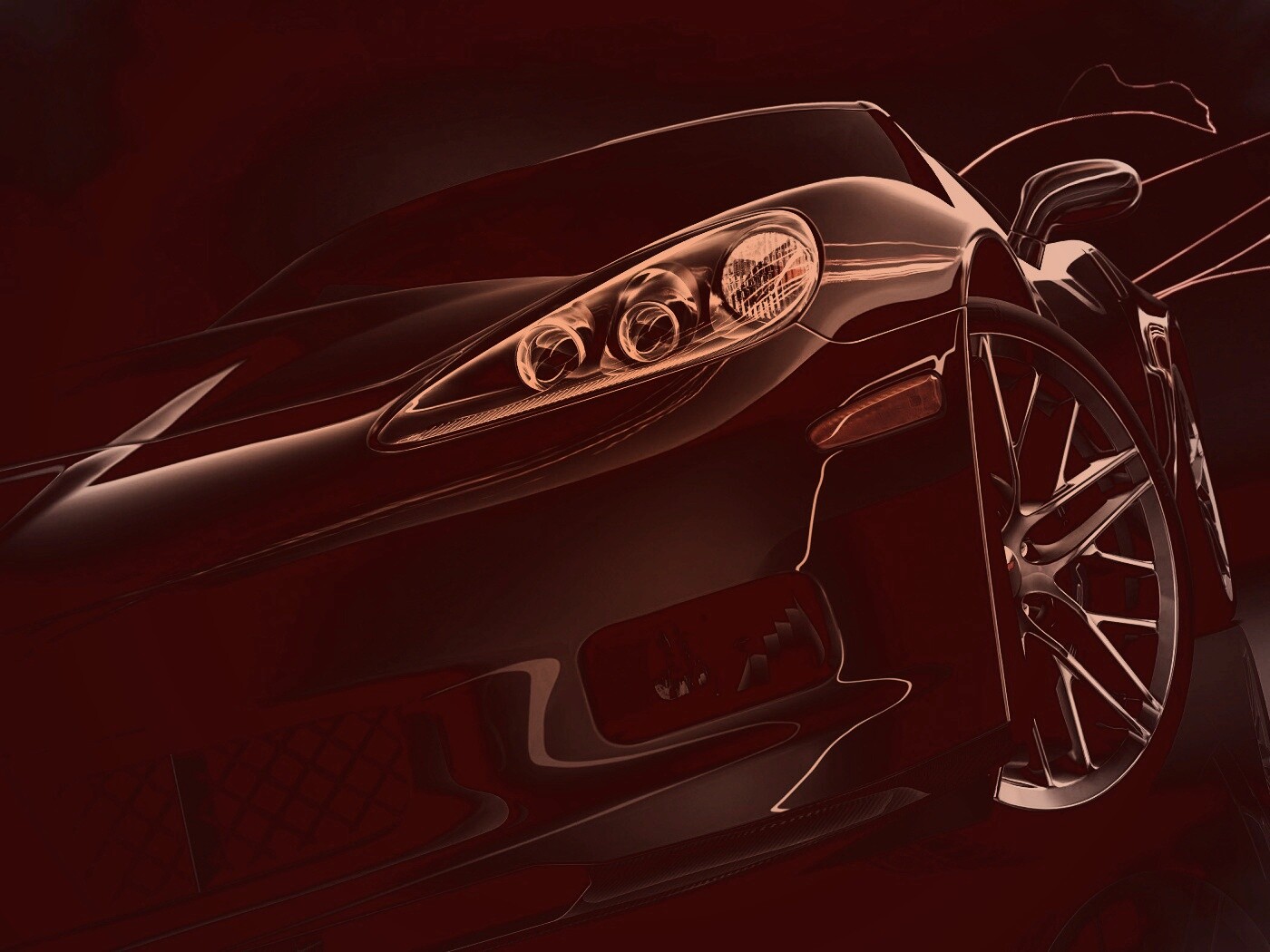 Чёрное авто обои