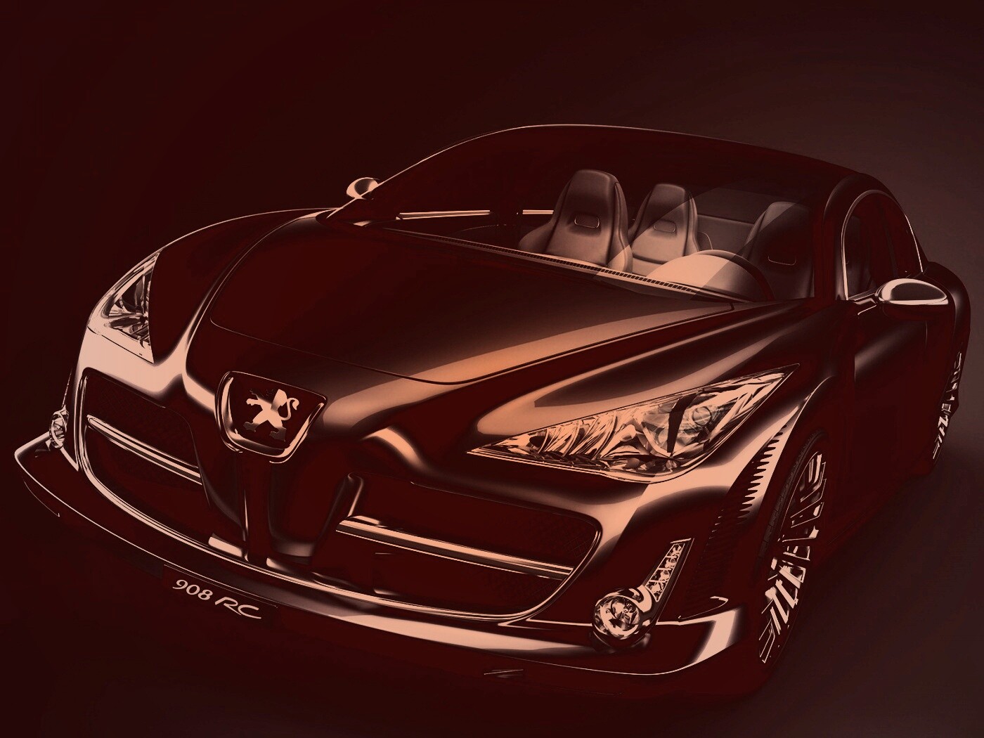 Чёрный Пежо обои