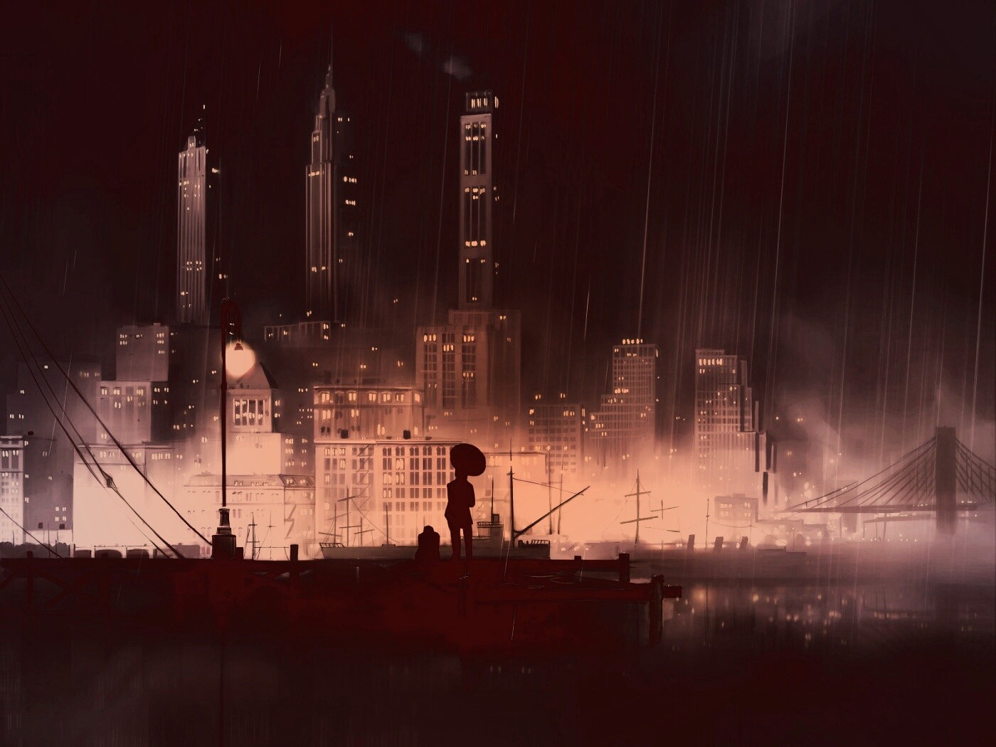 Дядька с зонтиком же обои