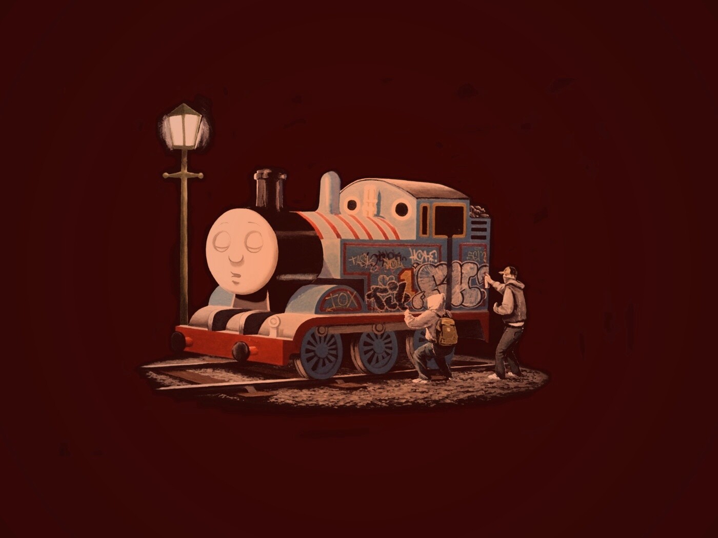Паровозик для граффити обои
