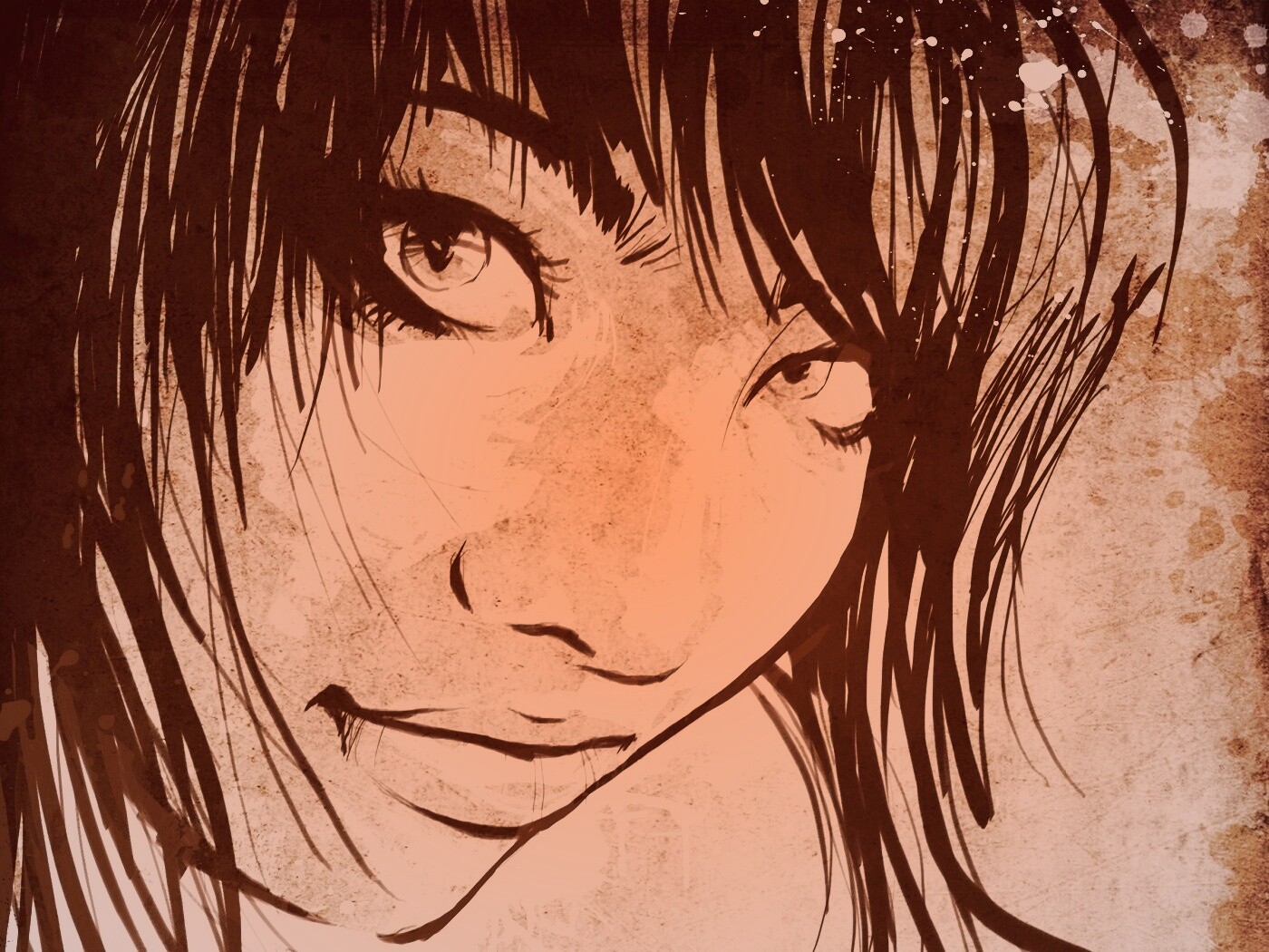 Оригинальный портрет азиатской девушки обои