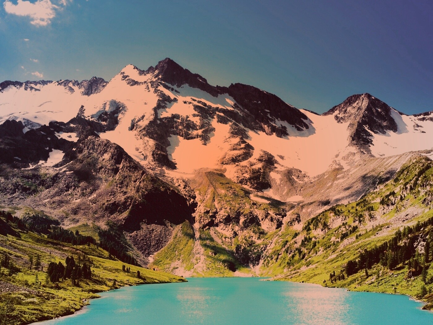 Горное озеро обои
