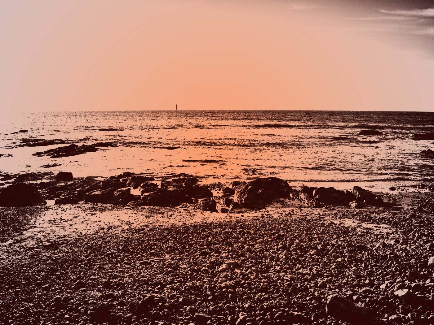 Чёрно-белое фото побережья обои