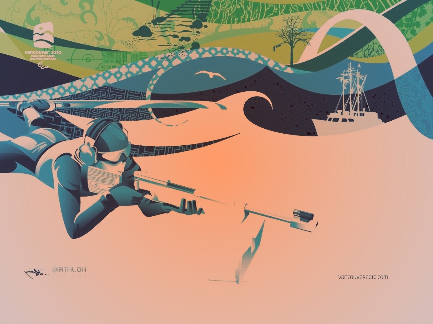 Олимпиада в Ванкувере 2010: Биатлон обои