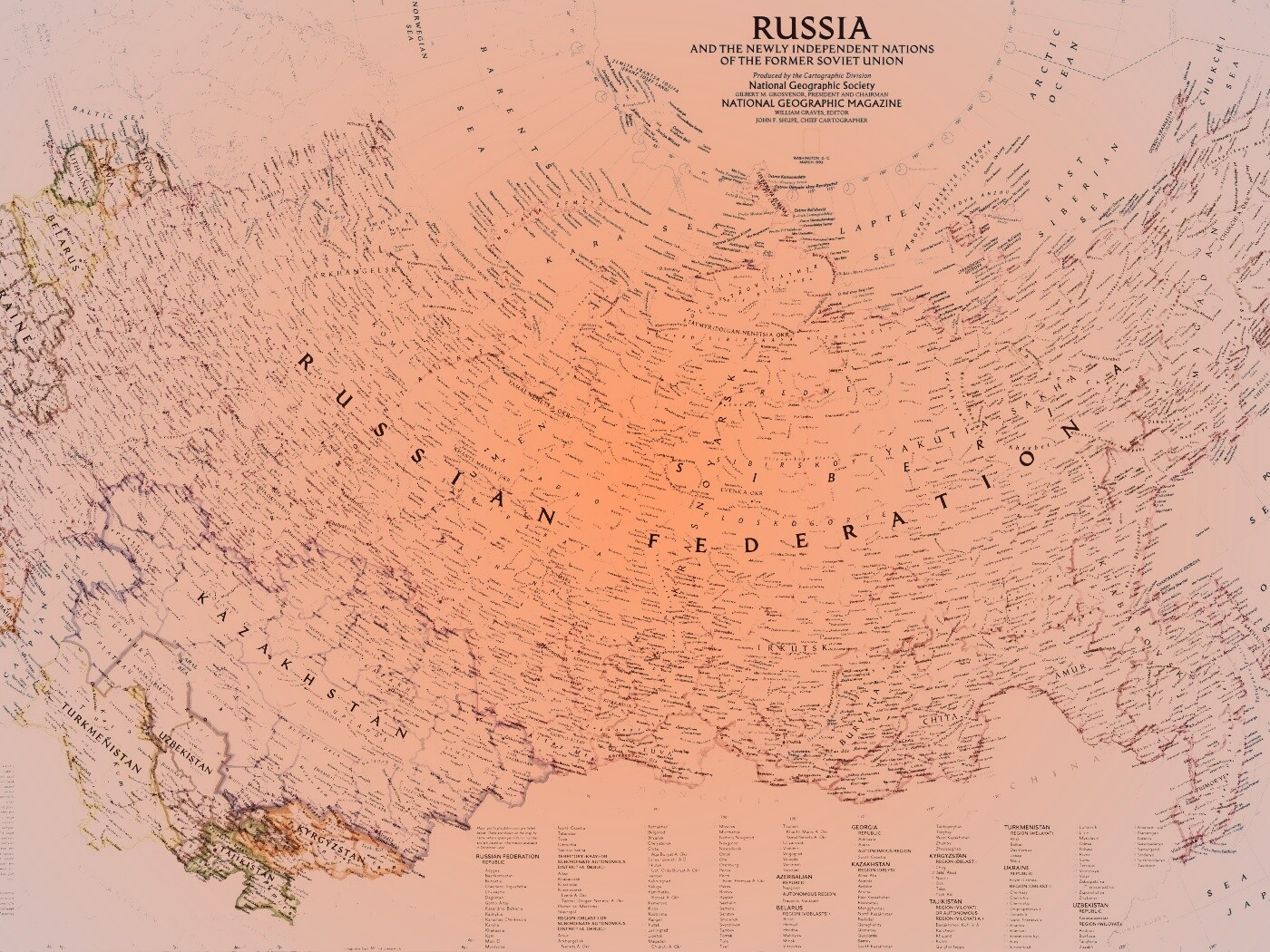 Карта России обои