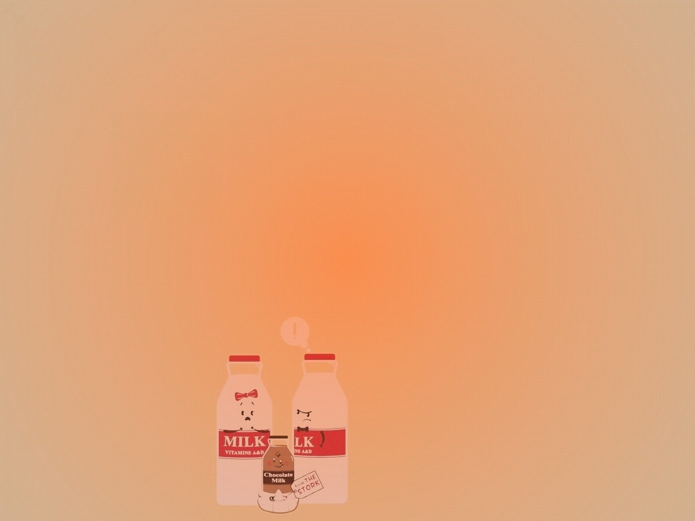 Бутылка молока сходила налево обои