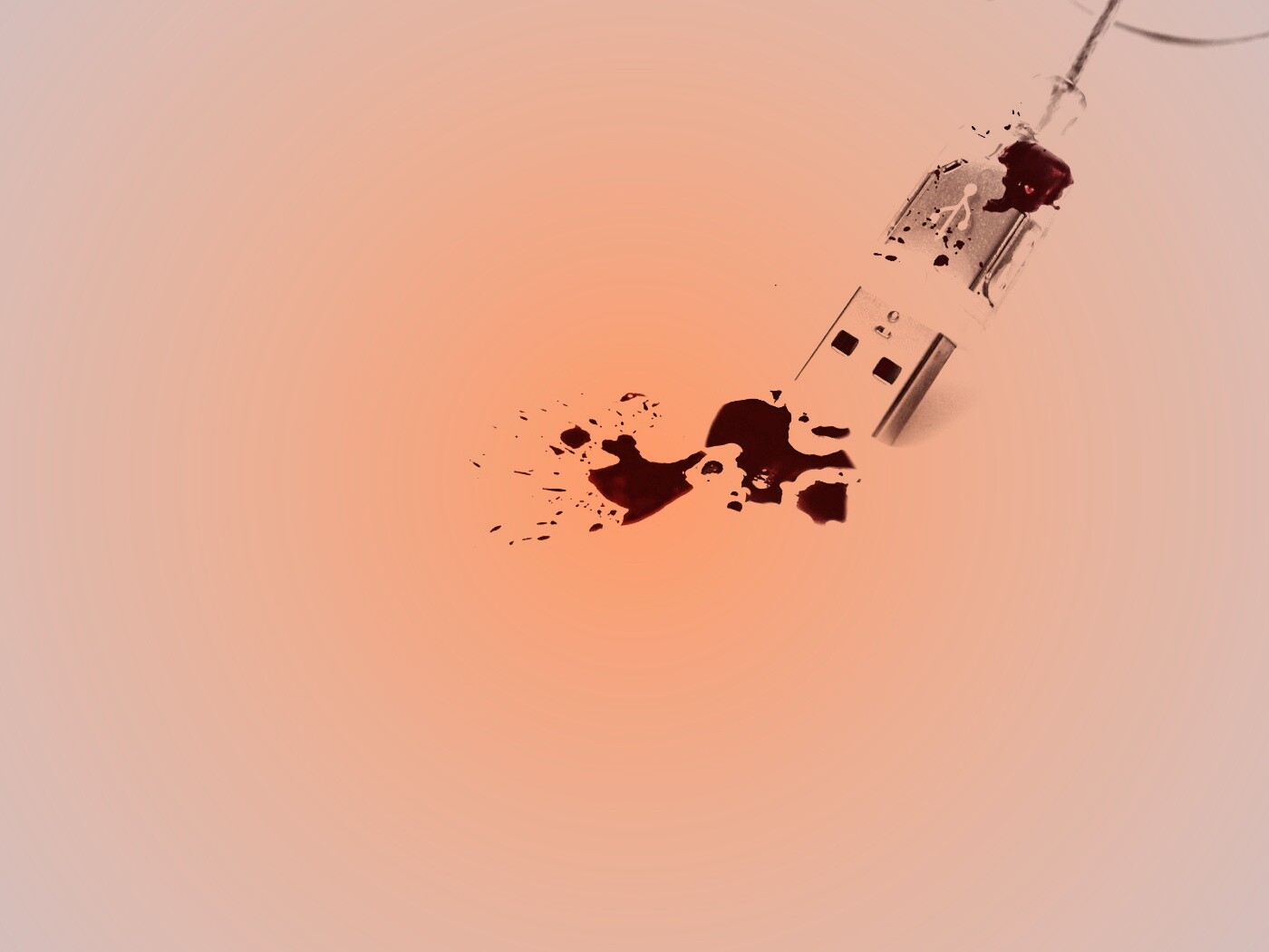 Кровавый usb обои