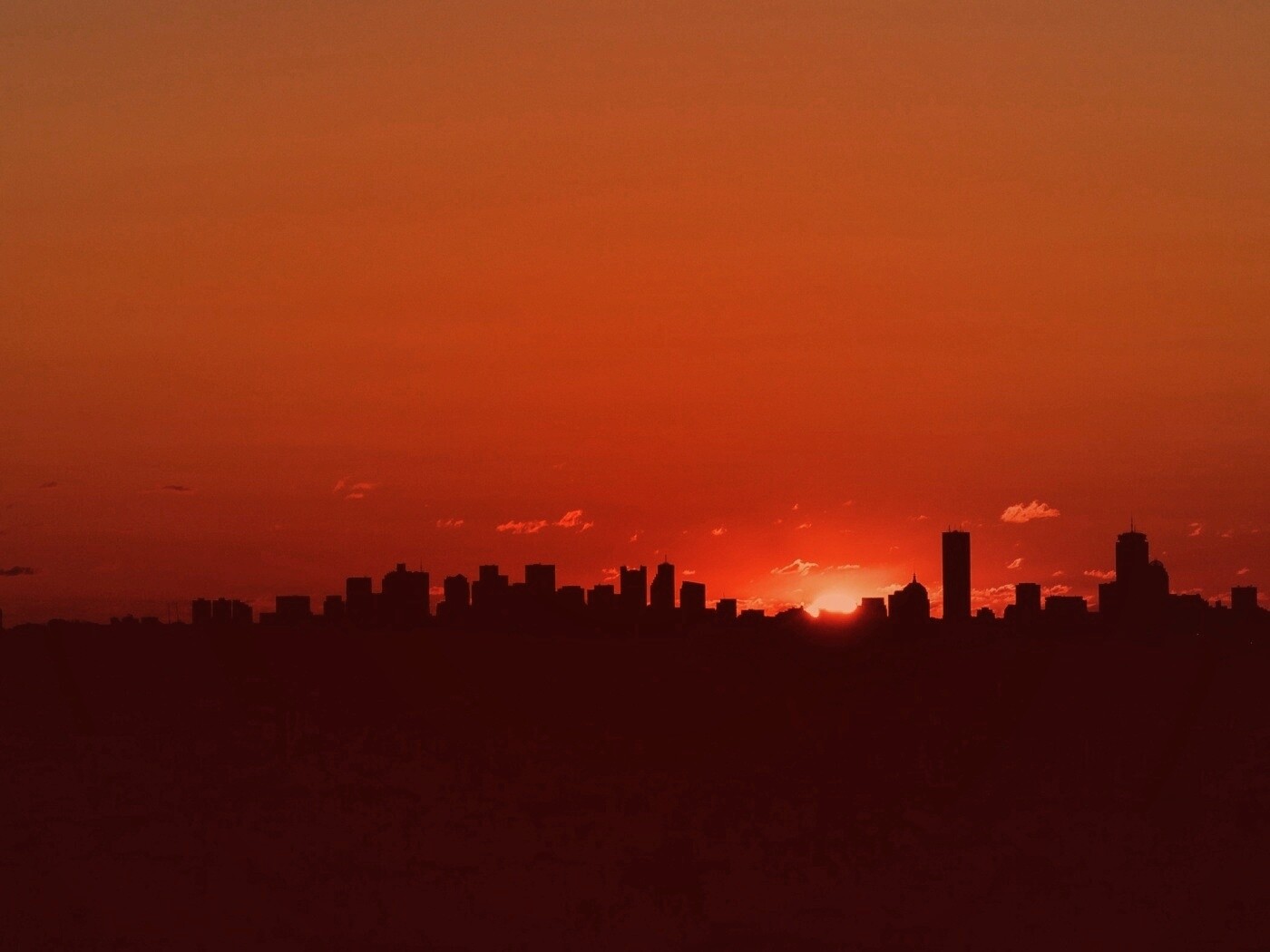 Бостонский закат обои