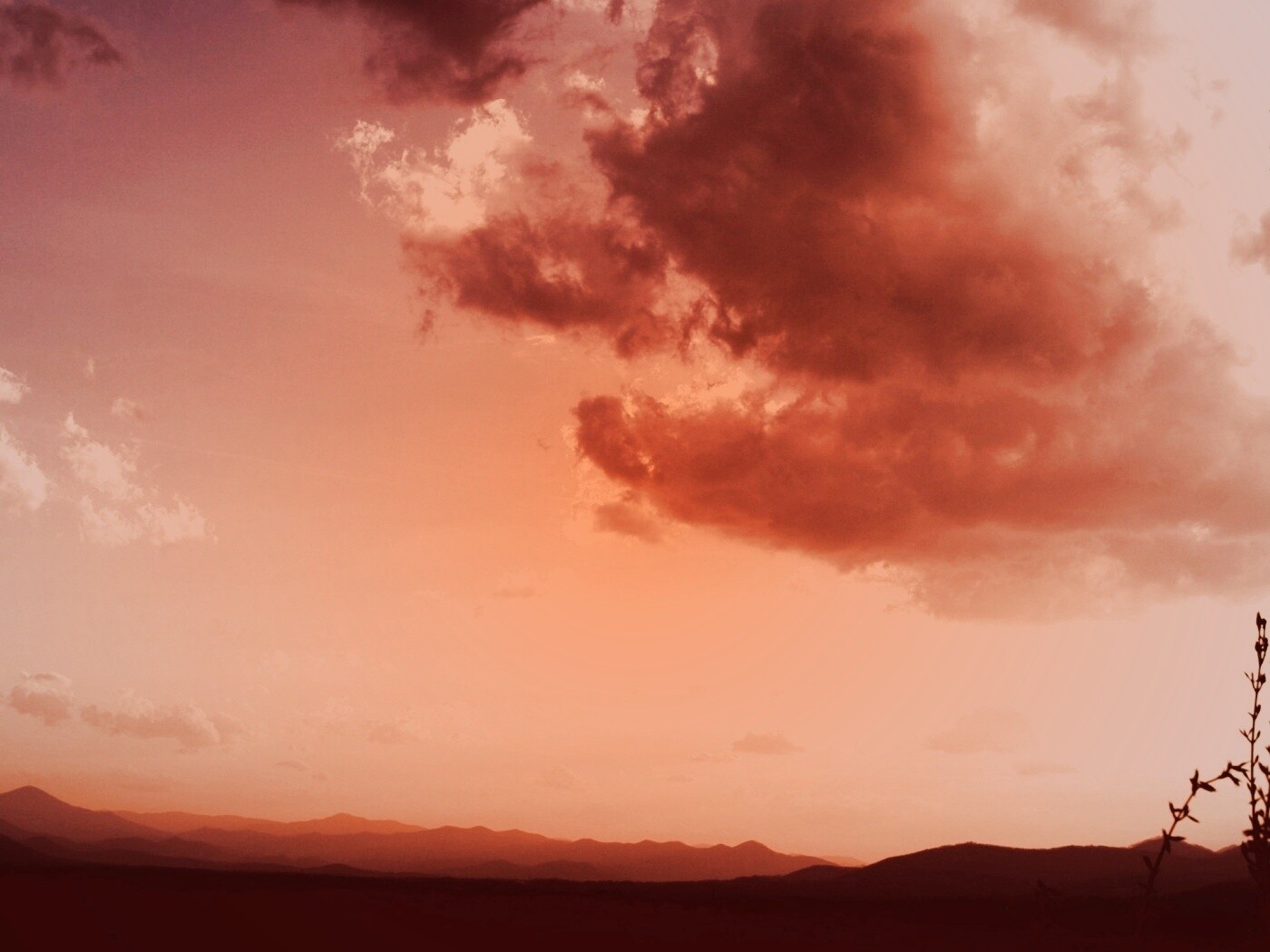 Горный закат обои