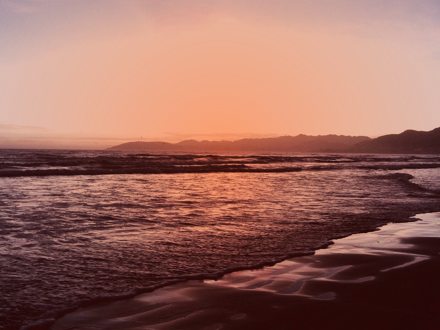 Восход на море обои