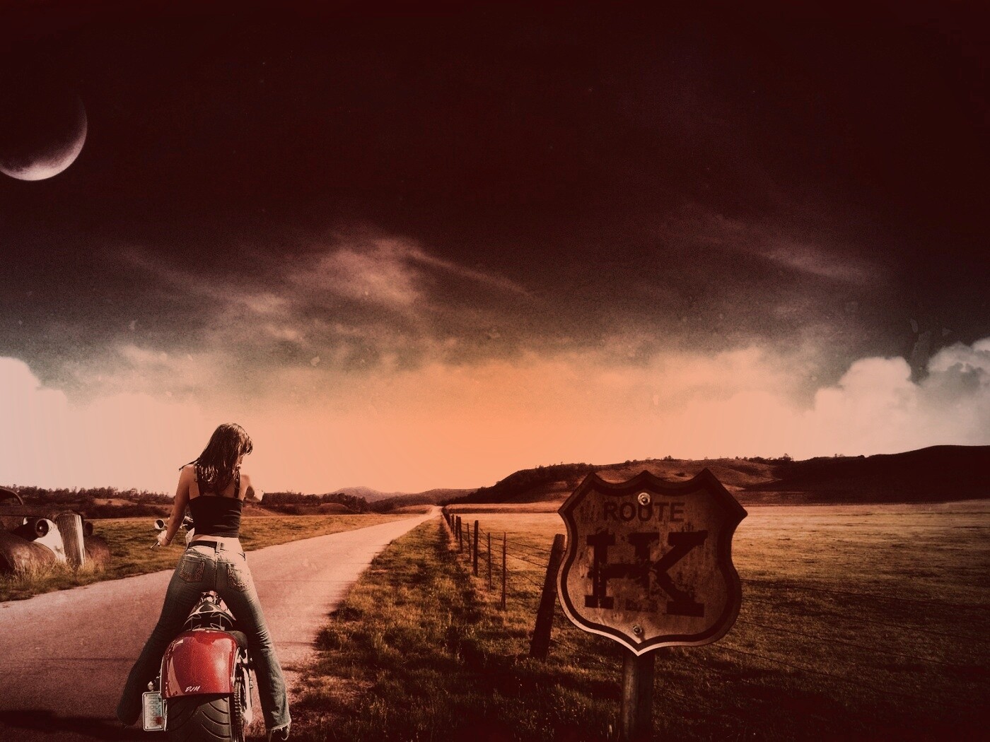 Путешествие на мотоцикле обои