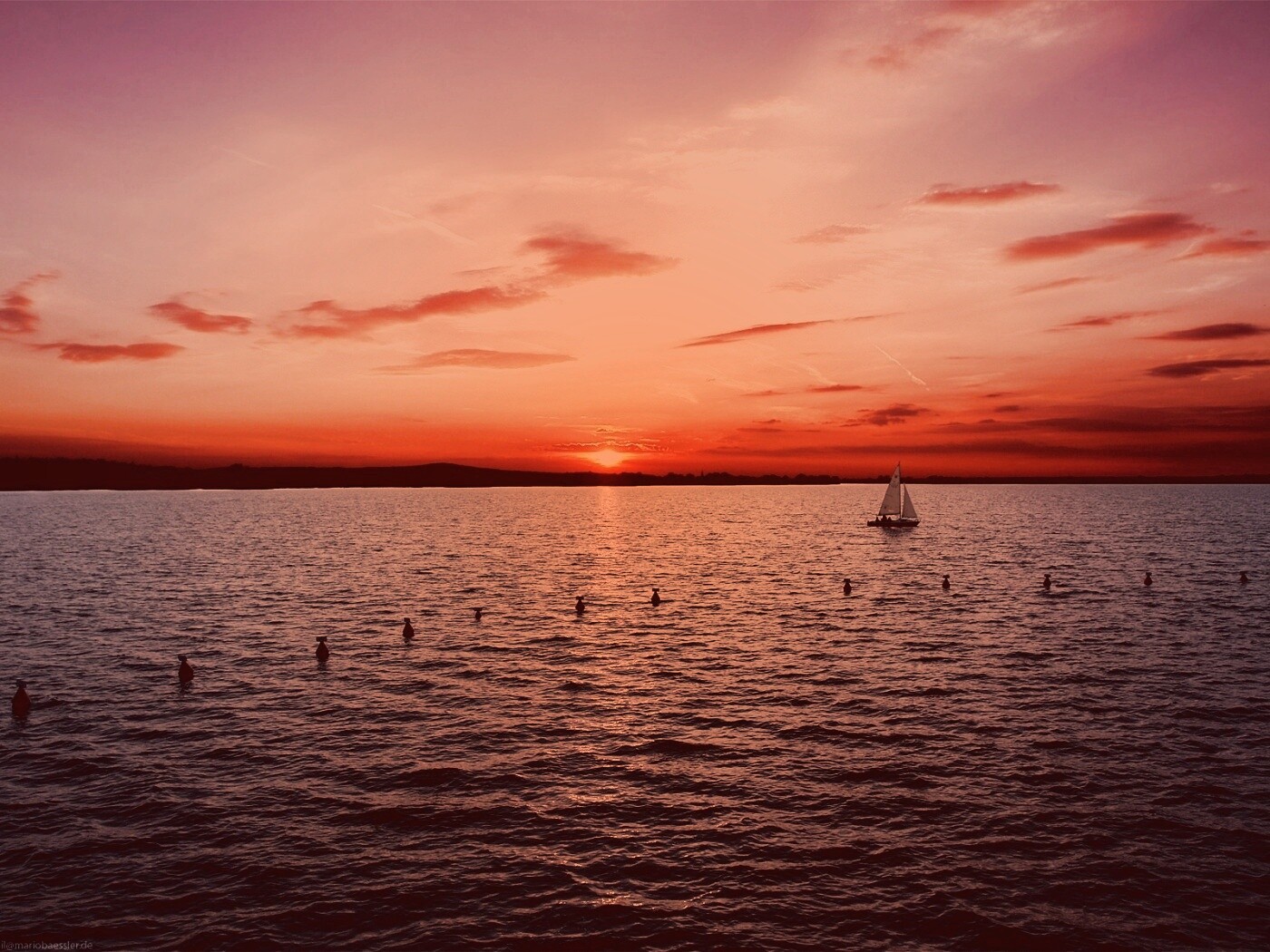 Морской закат обои