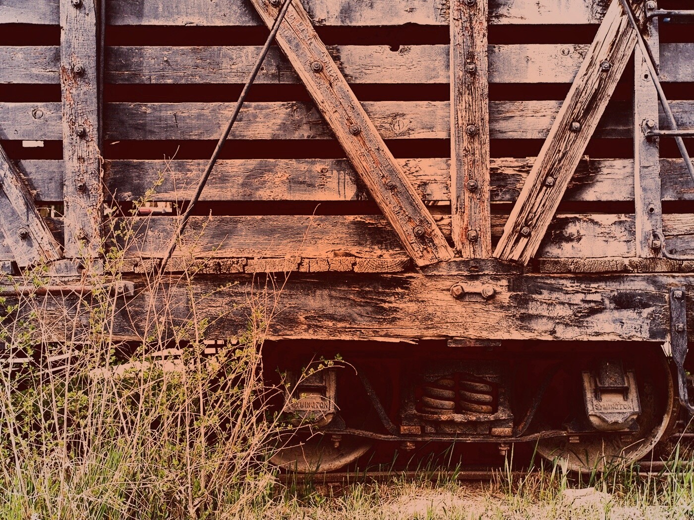 Старый грузовой вагон обои