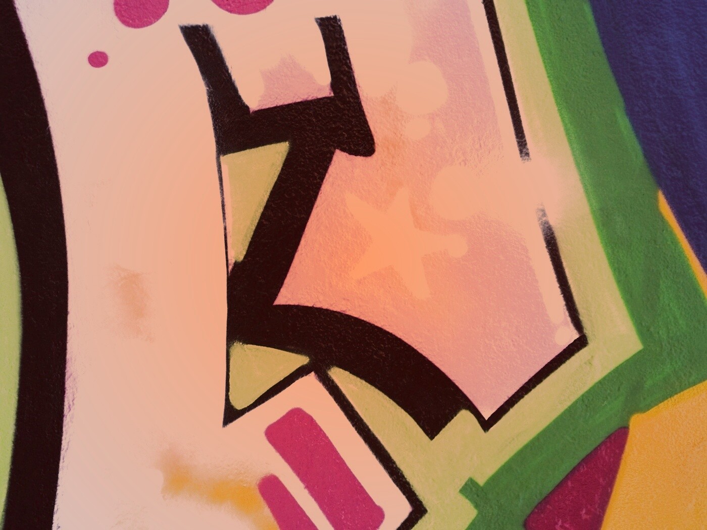 Блик на граффити обои