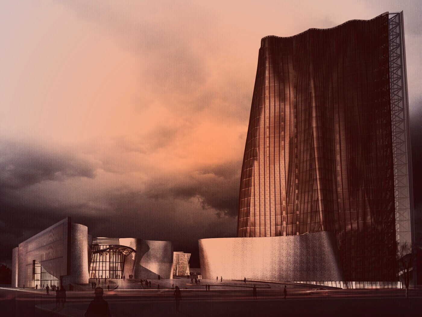 Здание обои