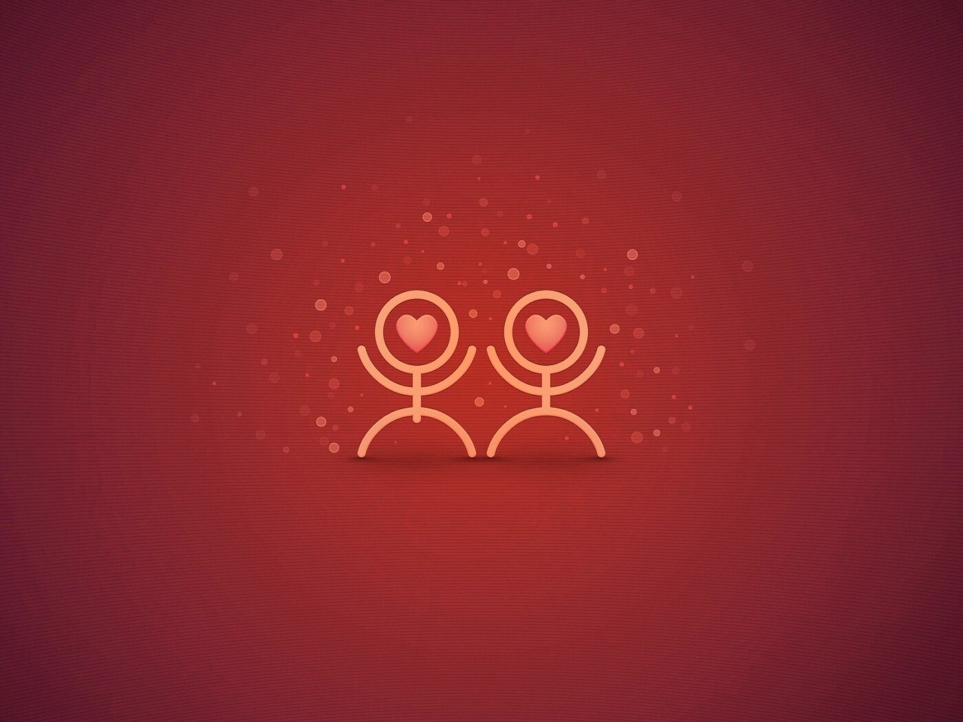 Влюблённые человечки обои