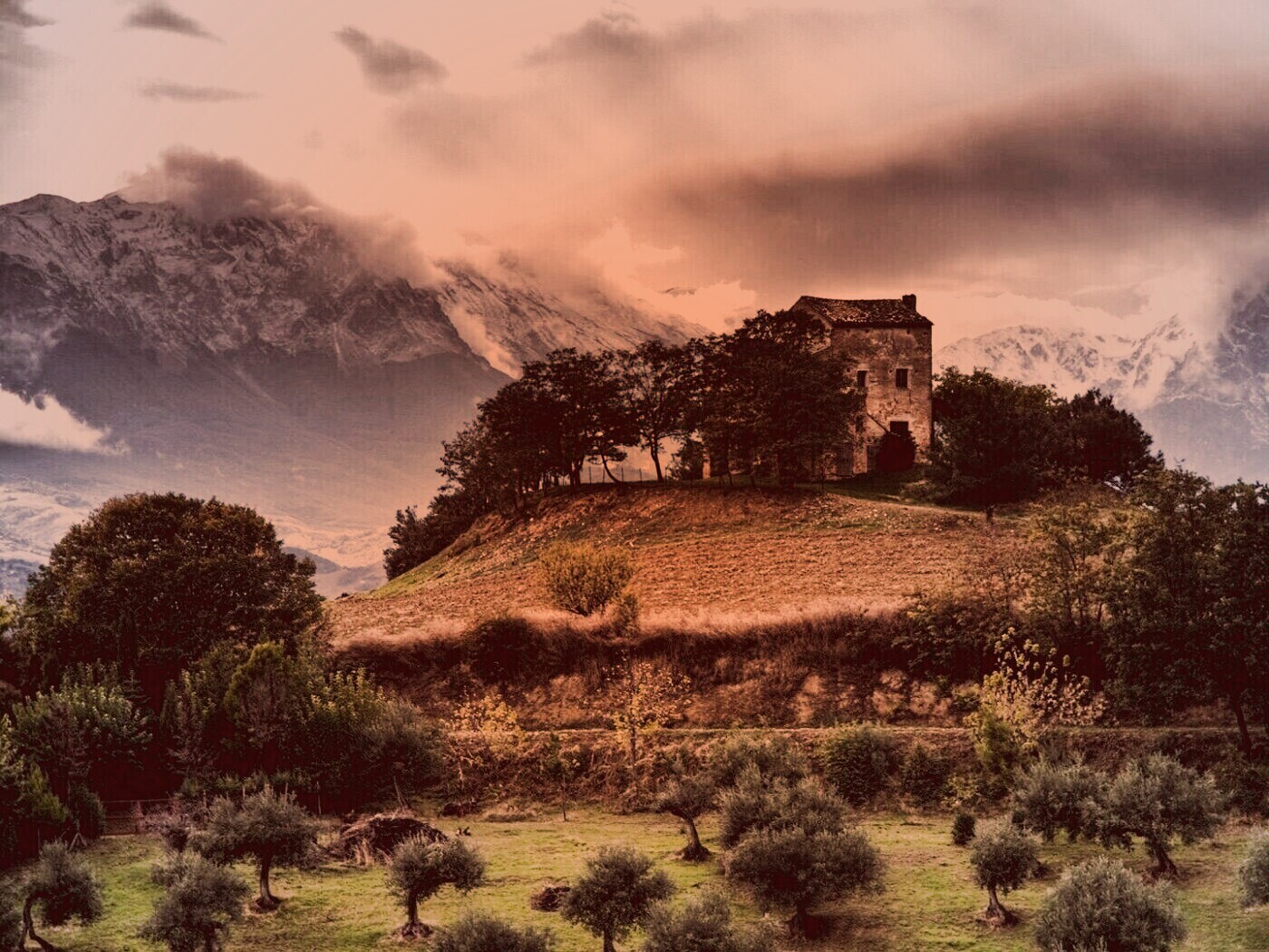 Горный пейзаж обои