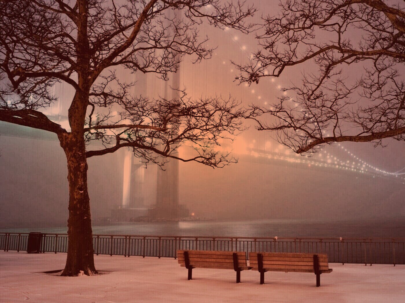 Вечер в Нью-Йорке обои