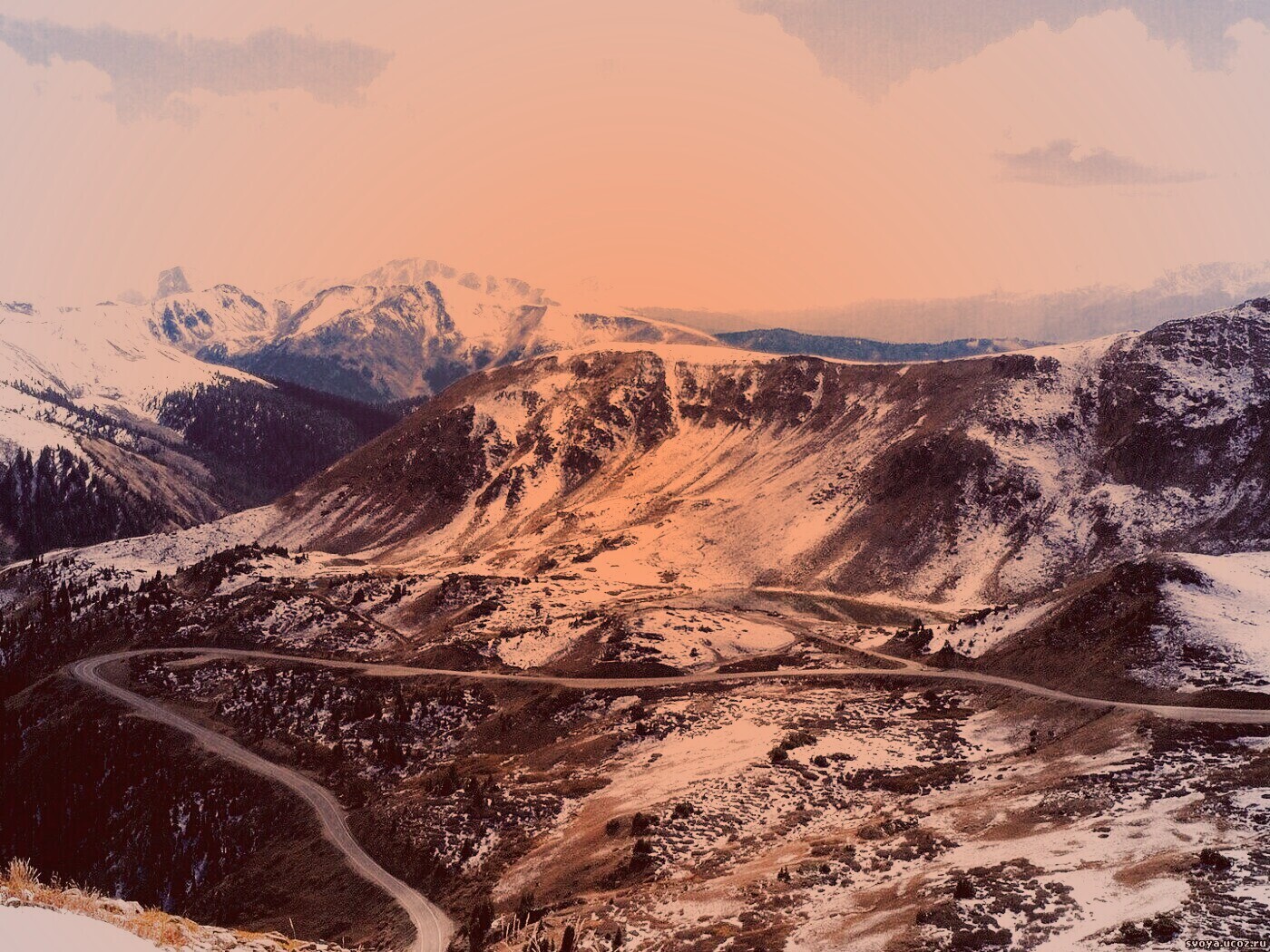 Горная дорога обои