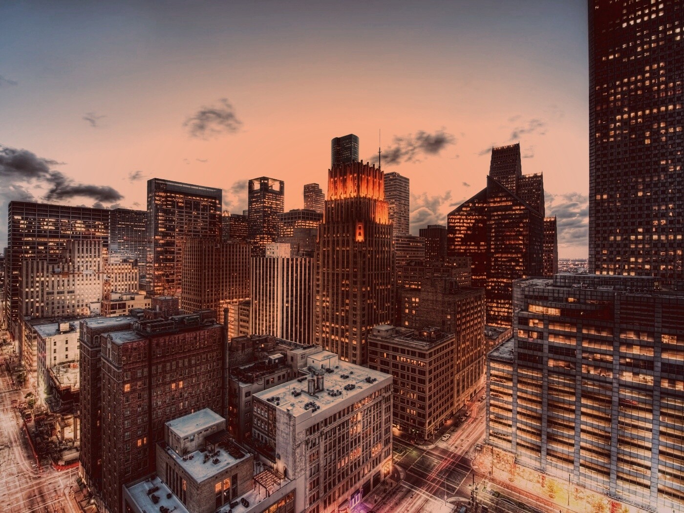 Бизнес-центр сверху обои