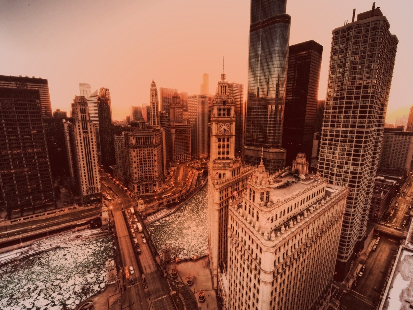 Вид на город обои