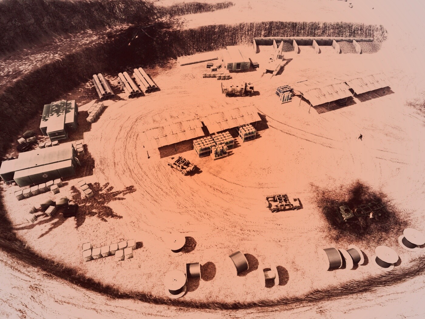 Вид на карьер из Crysis обои