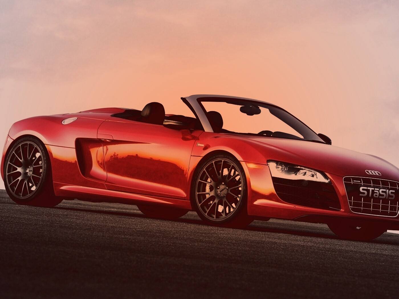 Красная Audi обои