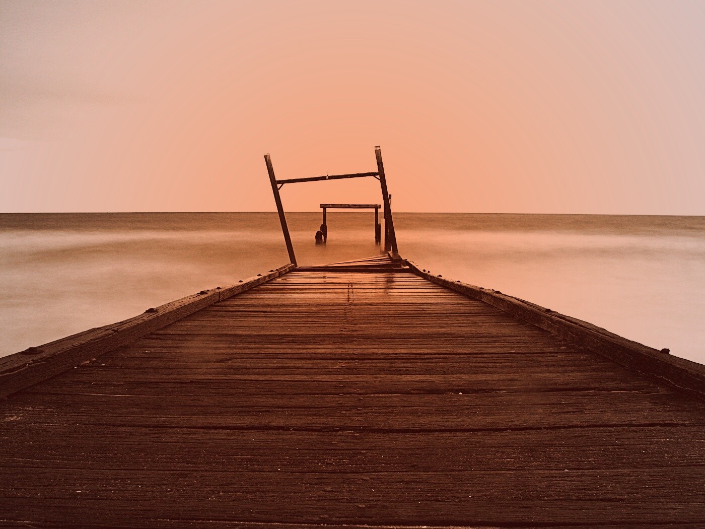 Мостки до горизонта обои