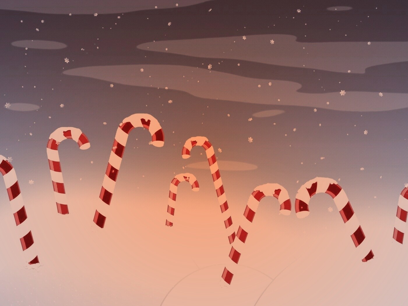 Леденцы в сугробах обои