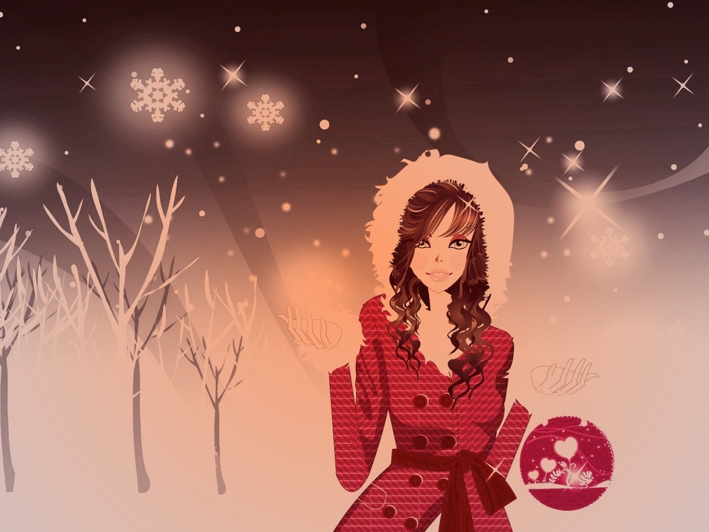 Модный новый год обои