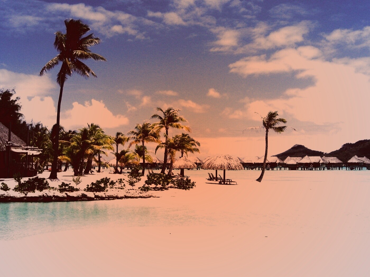 Побережье Бора-бора обои