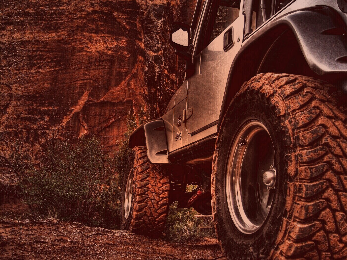 Jeep на бездорожье обои