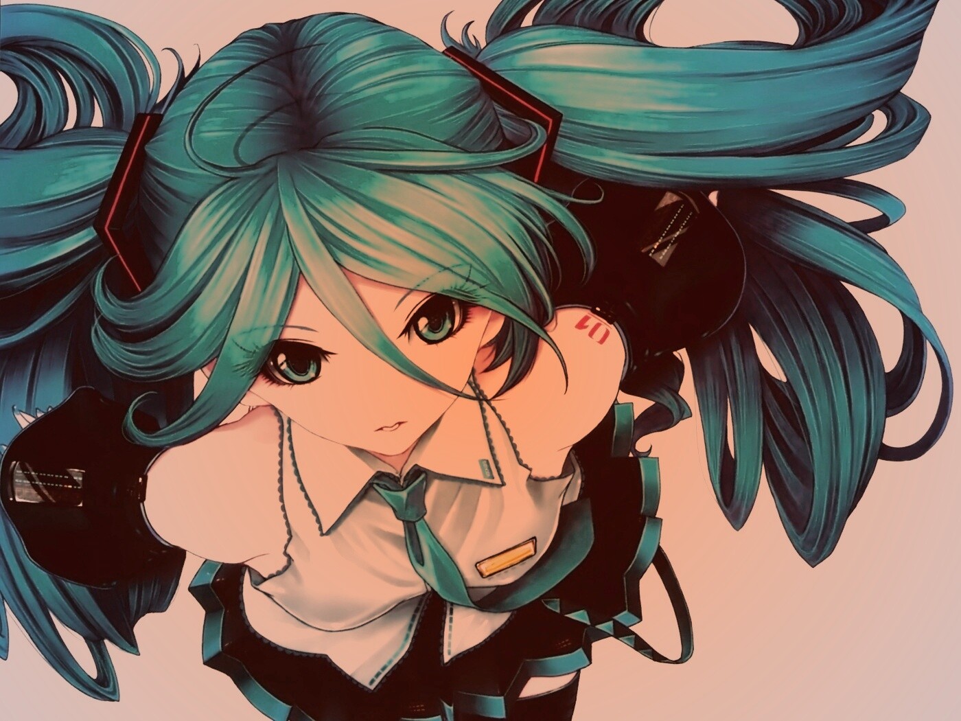 Синеволосая Хатсуне Мику обои