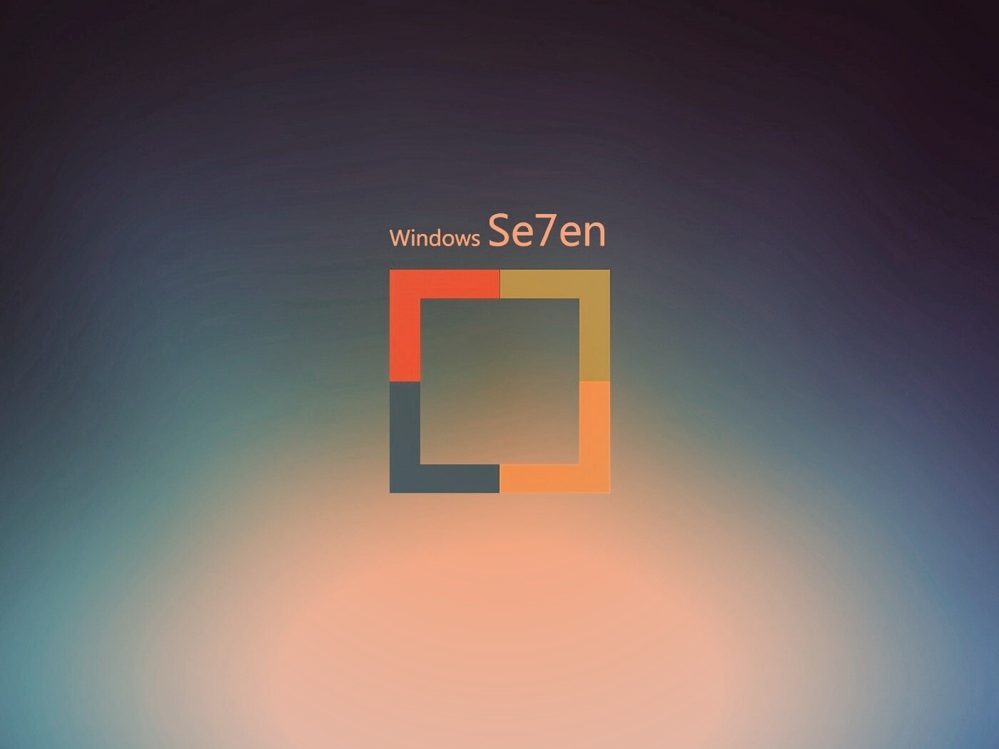 Квадратное лого Windows Seven обои