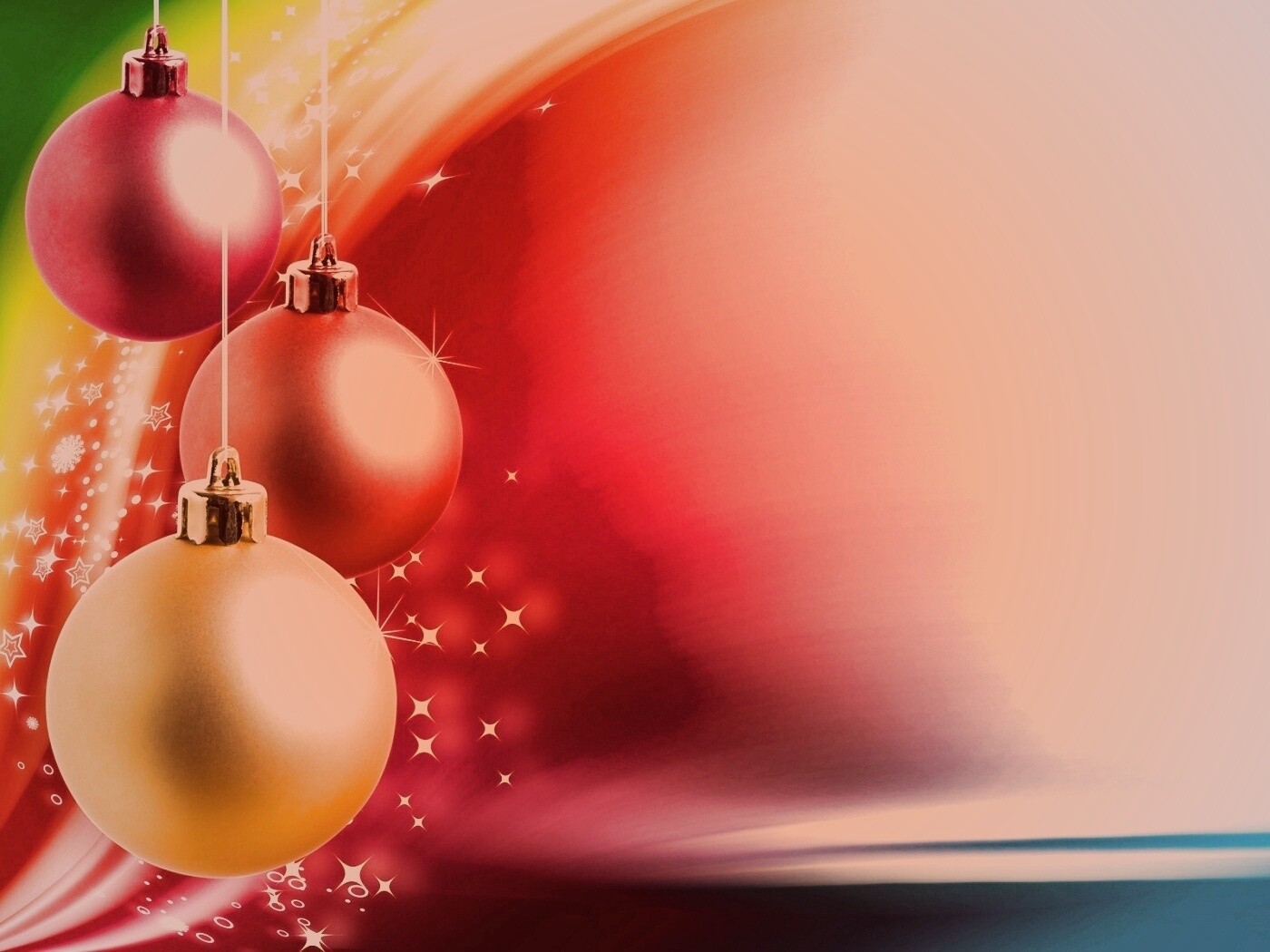 Яркие новогодние игрушки обои