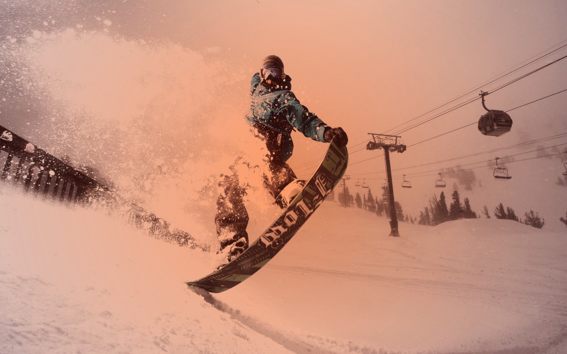 Сноубордист обои