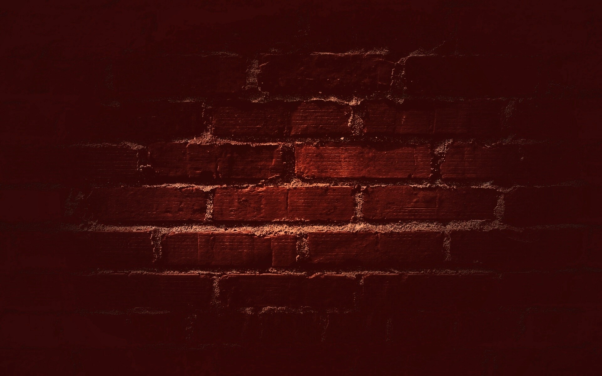 Затемненная кирпичная стена обои