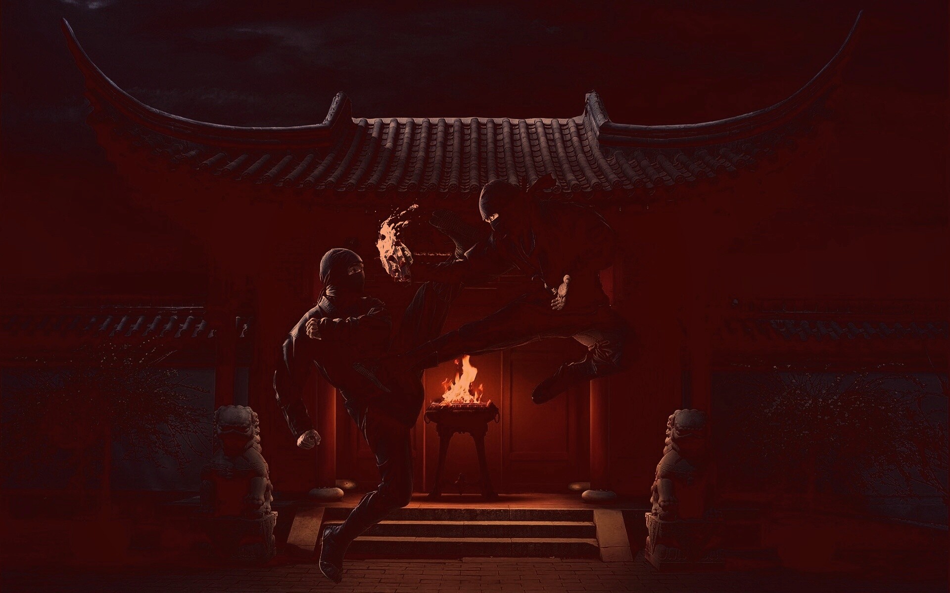 Бой ниндзя обои