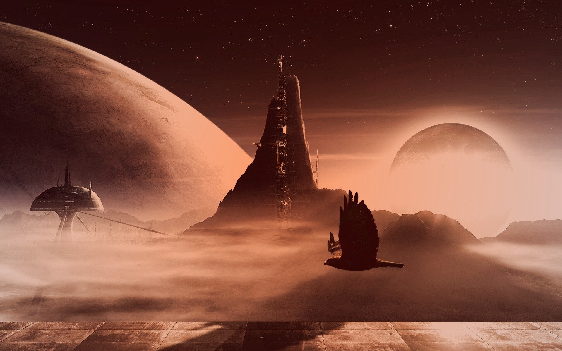 Город на другой планете обои