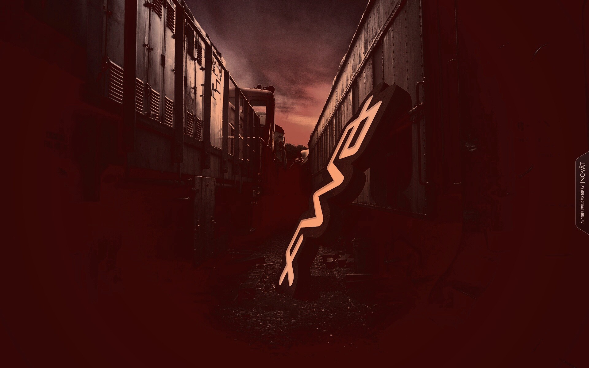 Упавшая вывеска обои