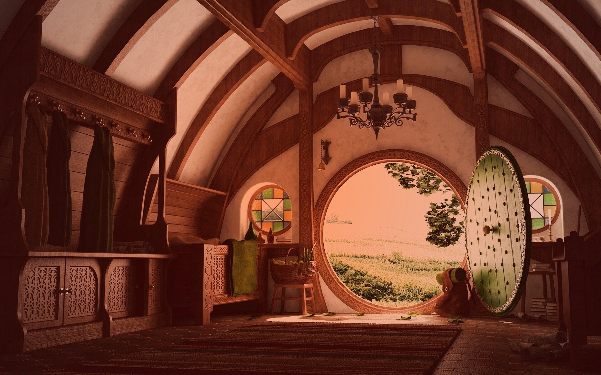 Дом хоббитов обои