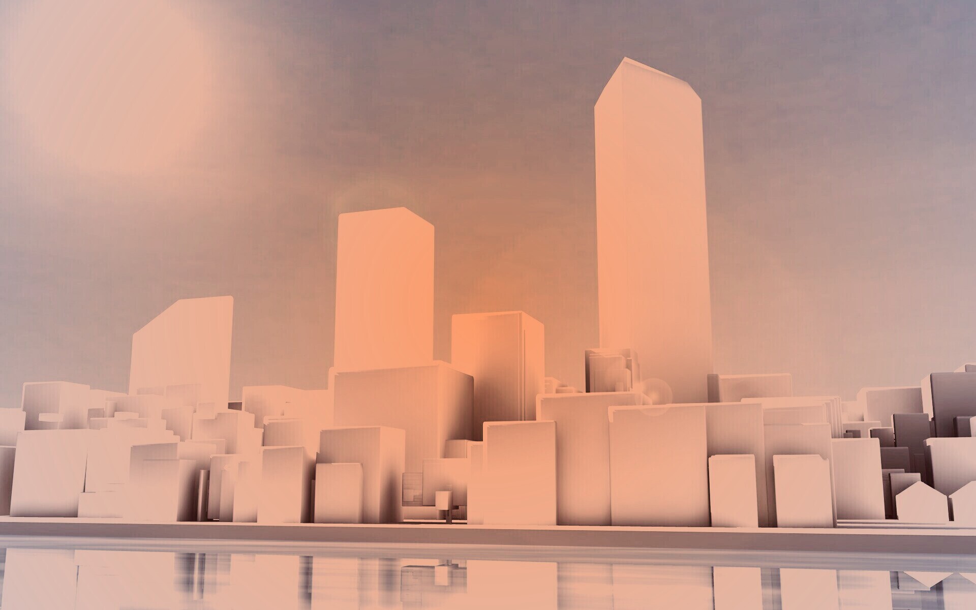 Картонный город обои